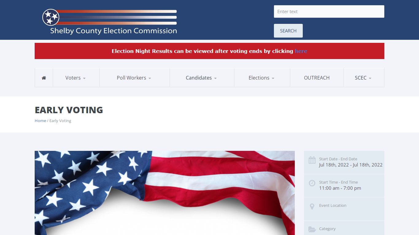 Early Voting | Shelby County Election Commission, TN