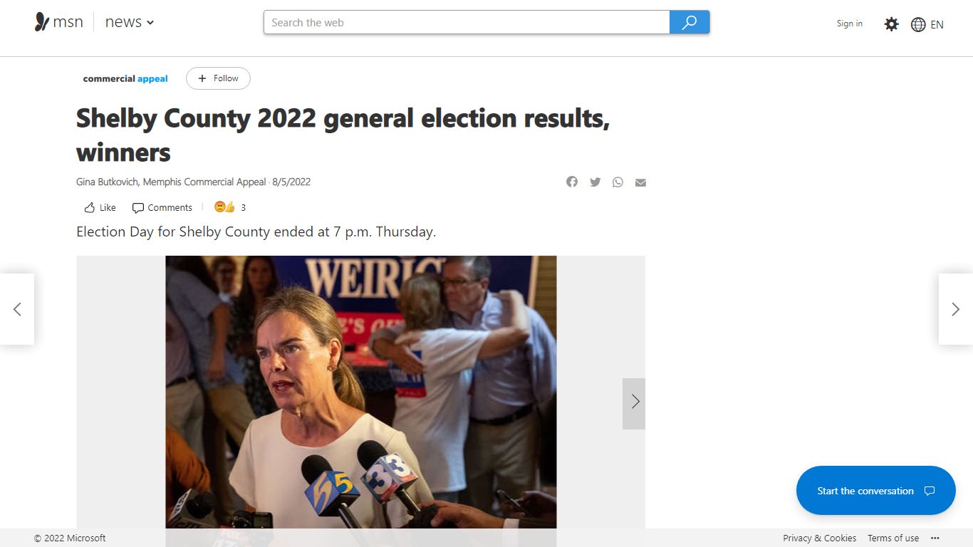 Shelby County 2022 general election results, winners